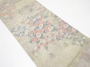 金通し 瑞兆華園文織り出し袋帯